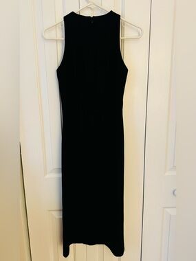 French Connection Black Sleeveless Midi Dress